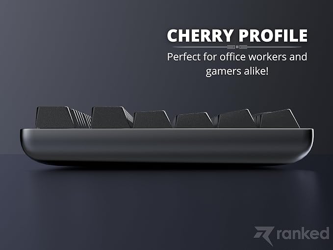 Ranked POM Jelly Premium Keycap Set | 1.45 mm Thick POM | Cherry Profile for Custom Mechanical Keyboard (Black Ink, 169 Keys)