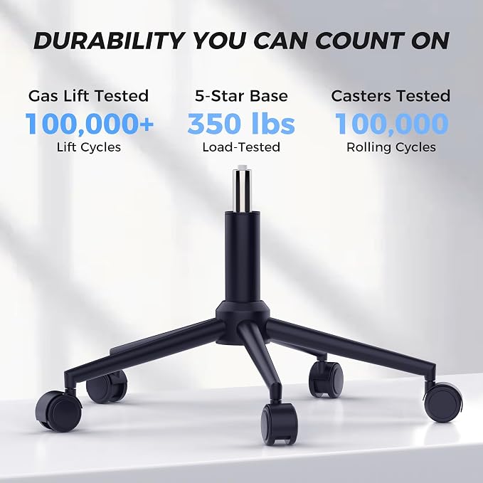 Ergonomic Office Chair - Adjustable Lumbar & Headrest, 90-160° Reclining with Footrest, Breathable Mesh Back - Home Office/Gaming Computer Chair