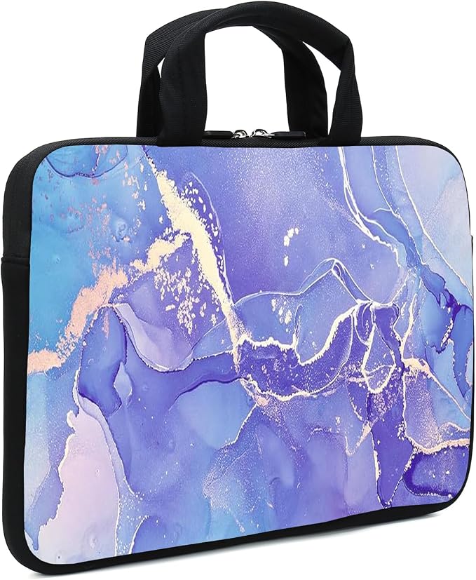 15.6" Laptop Sleeve 14" 15" 15.4" Chromebook Case Ultrabook Case Notebook Sleeves PC Messenger Bag (Purple)