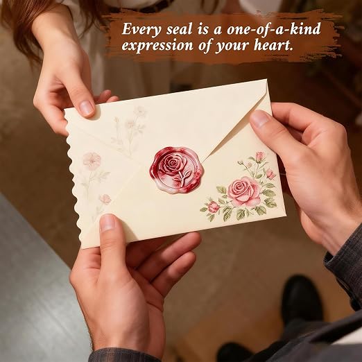 TRINIDa Wax Seal Kit - 420 Pcs in 28 Colors, Eco-Friendly Fast Melting Sealing Wax, Smokeless & Bubble-Free Wax Seal Beads with Melting Spoon & 10 Tea Lights for Wedding Invitations & Envelopes