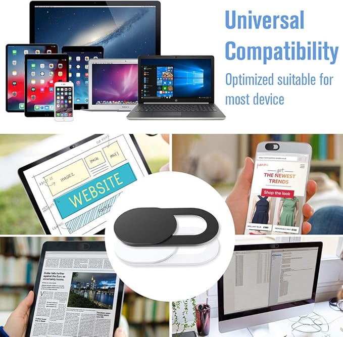 Webcam Cover Slide,[6 Pack] Ultra-Thin Laptop Web Camera Cover Compatible with Camera for MacBook,Laptop,PC,Computer,iMac,iPad, iPhone. 0.022in Thick Web Blocker Protect Your Privacy and Security