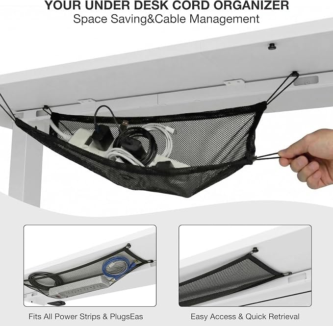 Acrolix Electric Standing Desk, Height Adjustable Home Office Desk with Memory Presets & Cable Management,White Sit Stand Desk for Work from Home, Ergonomic Computer Desk (48" x 24")