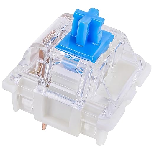 Gateron G Pro 3.0 Blue Switches for Mechanical Keyboard - 32 Pack, Pre-Lubed 3-Pin Clicky RGB Switches (60gf)