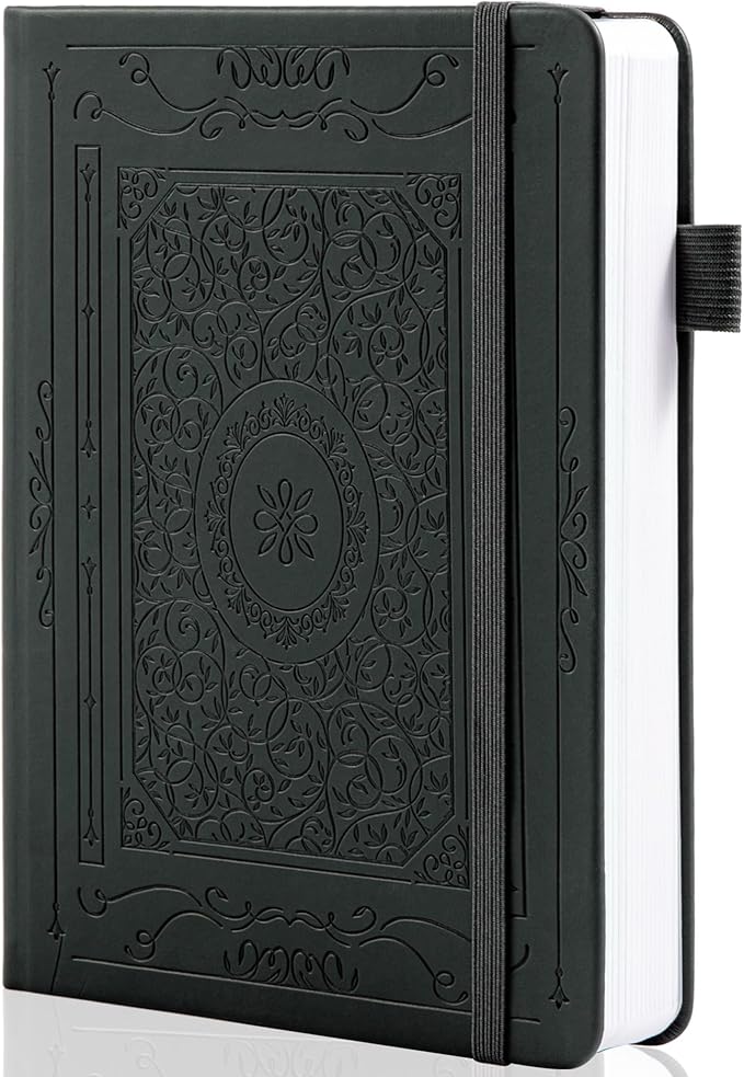 TIEFOSSI Dotted Journal Notebook, 160gsm 256 Numbered Thick Paper, A5 Hardcover Dotted Grid Diary for Women Men Work Writing, Journaling, Drawing, 5.8 x 8.3 in