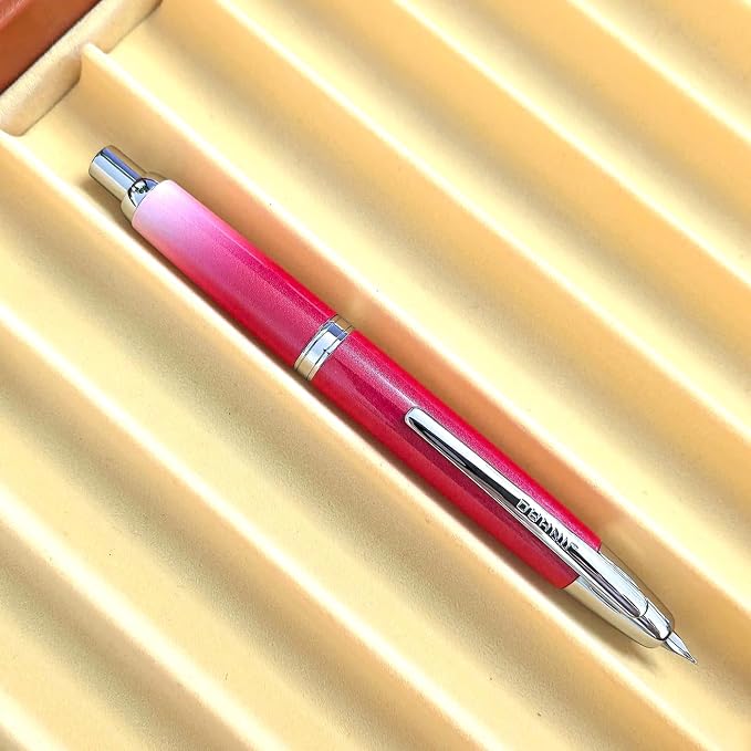 Jinhao 10 Retractable Fountain Pen, Rose Red EF Writing Pen with Converter and Pen Box