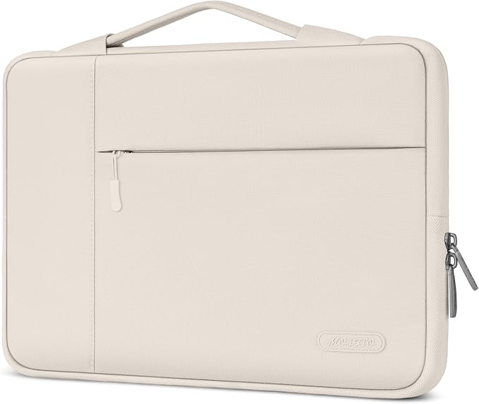 MOSISO Laptop Case 13.3 inch, 13-13.3 inch Laptop Sleeve with Handle Compatible with MacBook Air/Pro 13/Pro 14 M5 M4 M3 M2 M1,HP Dell ASUS Lenovo, Polyester Multifunctional Computer Bag, Sand