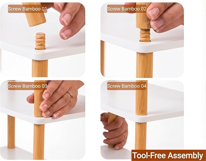 2-Tier Bamboo Coffee Bar Organizer,Coffee Bar Accessories, Mul-tifunctional Wooden Beaded Coffee Station Countertop Stand Shelf for Kitchen Home Office,Counter Riser Display Shelf for Top of Desk Home