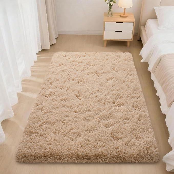 Mugorn Small Soft Shag Rugs for Bedroom, 2x3 Fluffy Area Rugs for Living Room