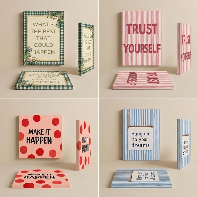 9-Pieces Framed Canvas Set Motivational Wall Decor Office Inspirational Wall Art Motivational Quotes Posters Positive Affirmation Office Wall Decor Office Wall Art Living Room Bedroom Prints Artwork
