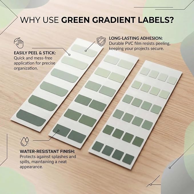 420Pcs Gradient Index Tabs, Translucent Sticky Note Tabs for Annotating Books & Bible, Aesthetic Reading, Study, Journaling & Office Supplies, 3 Size Clear Page Markers Stickers (Green)