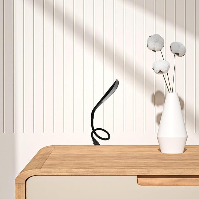 USB Reading Lamp Portable Eye-Care Night Light with Flexible Gooseneck Dimming USB Desk Lamp for Bedroom Dorm Office Plastic Study Light