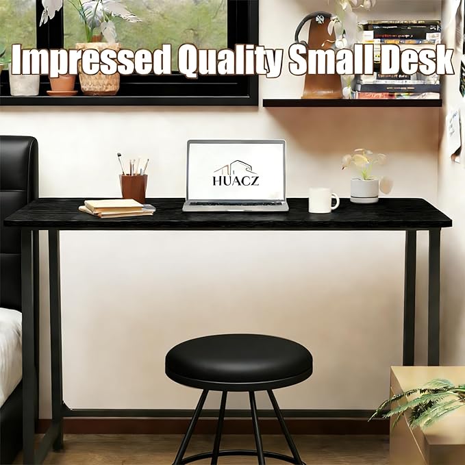 31.5" Folding Desk for Small Spaces, Foldable Computer Table for Home Office,Study,Bedroom,Dorm,Craft, Space Saving,Small Writing Work Office Compact Computer Desk,Easy Assembly,Black