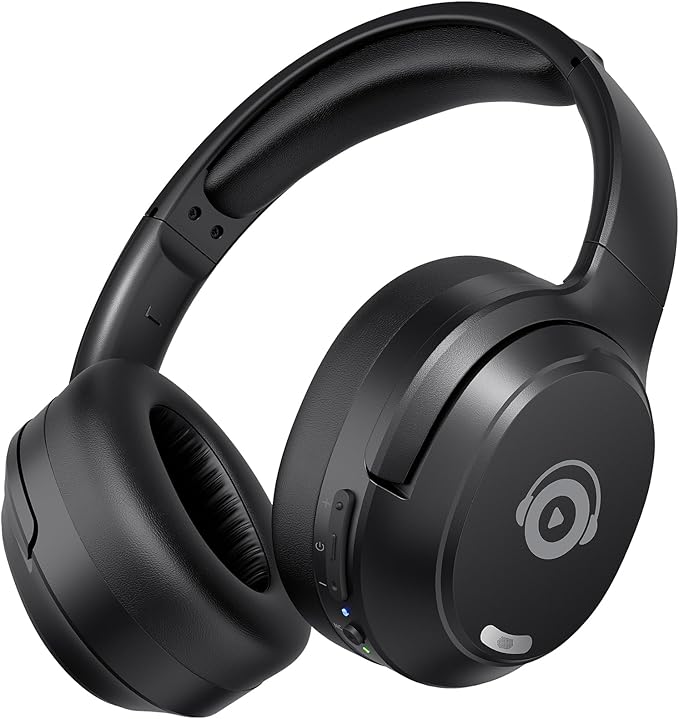 Upgrade Pro‑Level Hybrid Active Noise Cancelling Headphones with HD Sound, Wireless Bluetooth Headphones Over The Ear Unequaled Comfort, Vivid Deep Bass, for Home Office Travel Birthday Gift Pcs