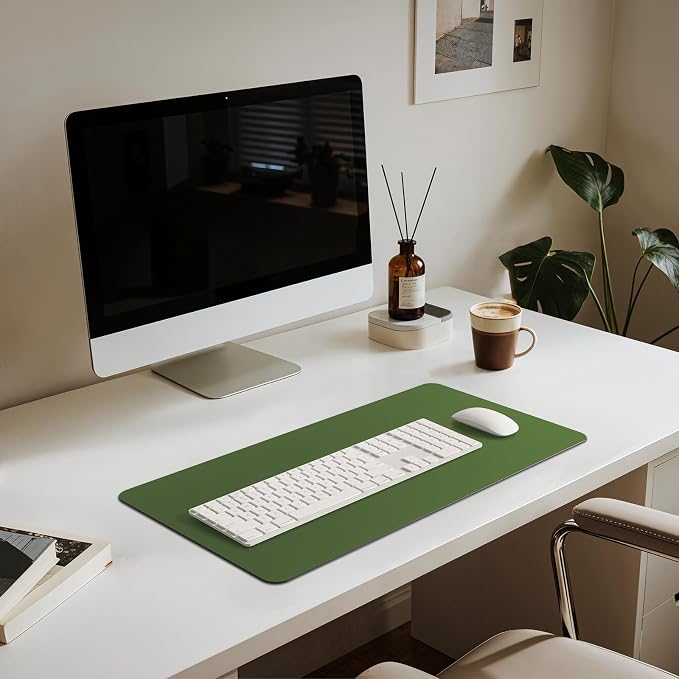 Jotsome Leather Desk Pad Mat, Non-Slip Desk Blotter Pad - Desk Protector for Office, Home, Laptop, and Desktop