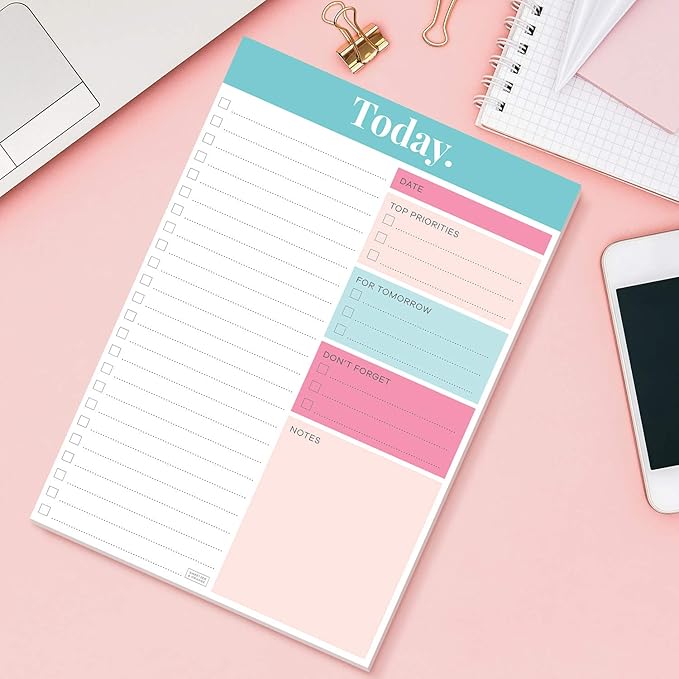 Sweetzer & Orange Daily Planner 2026, Undated Planner To Do List Notepad. 7x10” Day Schedule Logbook. Checklist Productivity Organizer, Work Notebook, Academic Journal, Daily To-Do List Logbook