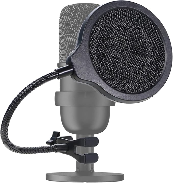 HyperX SoloCast Mic Pop Filter - Professional 4 Inch 3 Layers Metal Windscreen Pop Screen Compatible with HyperX SoloCast Microphone by YOUSHARES