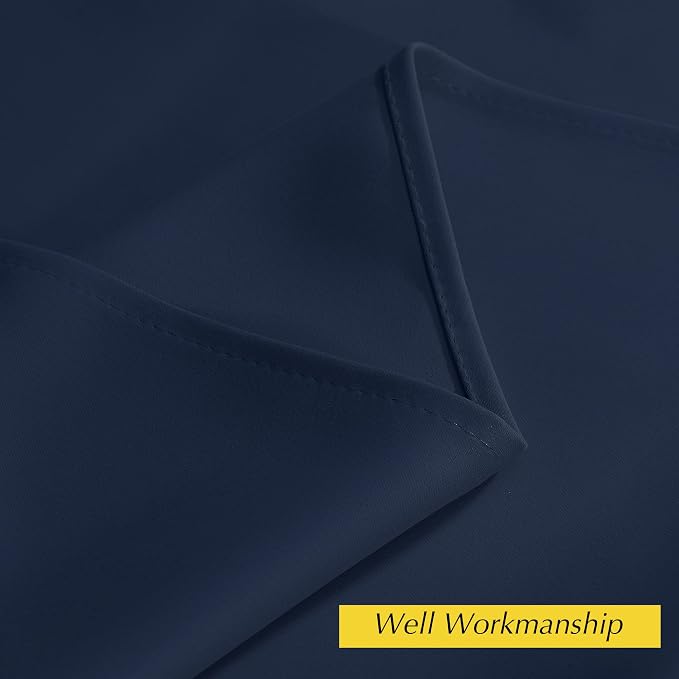 NICETOWN Door Curtain Panels for Doorway Room Divider, Blackout Living Room or Bedroom Curtain Drape, Thermal Insulated Temporary Door Cover for Closet, 42" W x 80" L, 1 PC, Navy Blue