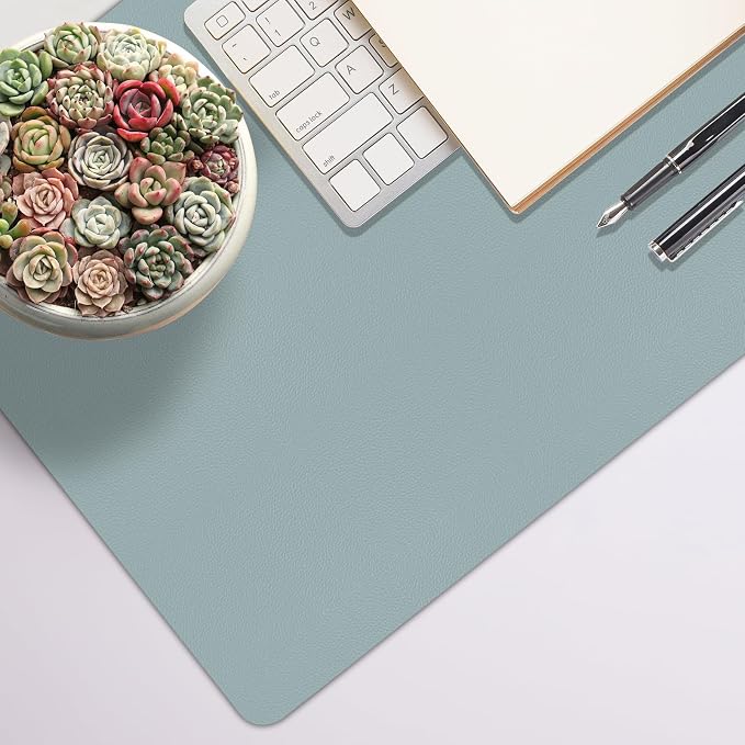 Desk Pad Mat Set,3-in-1 Large Mouse Pads with Wrist Rest and Keyboard Pad, Desk Mats for Keyboards and Mouses, Ergonomic Keyboard and Mouse Mat Set for Office Home Decor(Blue, 31.5" x 15.7")