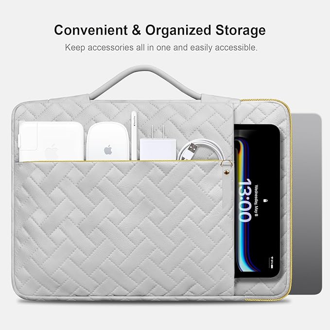 Lacdo 360° Protective Laptop Sleeve Case for 13 inch New MacBook Air M5 A3449 (2026), M4 A3240 2025, M3 A3113, M2 A2681, M1 A2337 A2179 A1932 | 13 inch MacBook Neo A18 Pro A3404 (2026), Space Gray