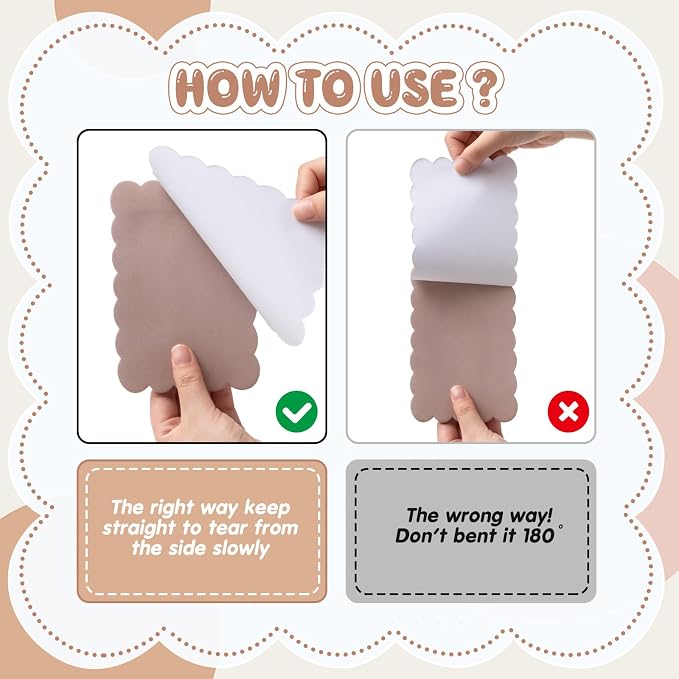 Eaasty 8 Pack Scalloped Sticky Notes Cute Adhesive Memo Pads Vintage Colors Aesthetic Unlined Self Stick Note Pads 4" x 6" Pretty Wavy Sticky Notes Bulk 240 Sheets for School Office Supplies