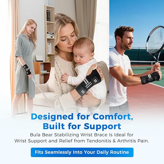 Carpal Tunnel Wrist Brace, Equipped with 3 Ergonomic Splints, Breathable Wrist Support for Men & Women, Night & Work Support, Pain Relief, Tendonitis, Sprain, Rigid Hand Brace for Arthritis (Right Hand, Black/White, Small)