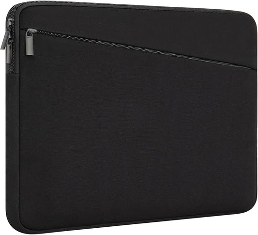 14 Inch Laptop Sleeve Case Durable Protective Cover Slim Padded Laptop Case with Front Pocket Compatible with MacBook Pro HP, Dell, Lenovo, Asus Black