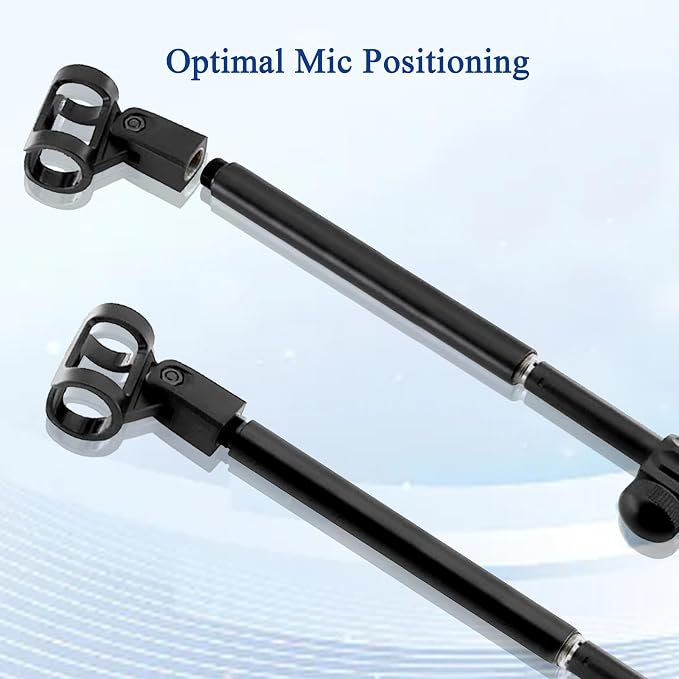 Mic Stand Extension Tube with 3/8" to 5/8" Microphone Extension Pipe Adapter for Mic Booms,Arm Stand 2 Pack