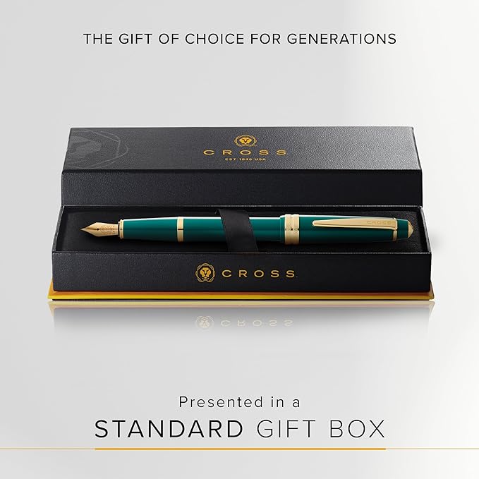 Cross Bailey Light Polished Green Resin and Gold Tone Fountain Pen