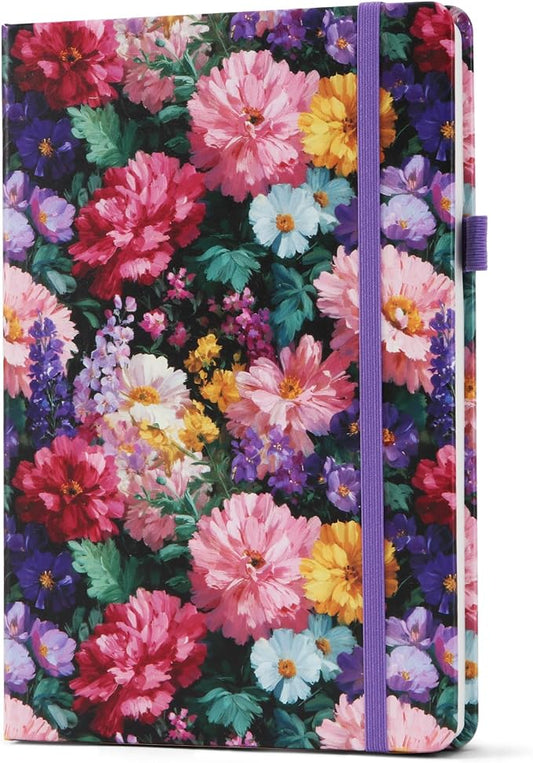 Dotted Journal Notebook A5, Dot Grid Bullet Journal for Women, 160 Pages with 100gsm Thick Paper for Journaling, Planning, Habit Tracking & Notes, Gift for Women, Blossom