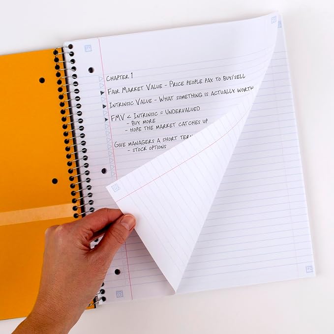 Five Star Spiral Notebook Plus Study App, 1 Subject, College Ruled Paper, 100 Sheets, 8-1/2" x 11", Fire Red (72053)