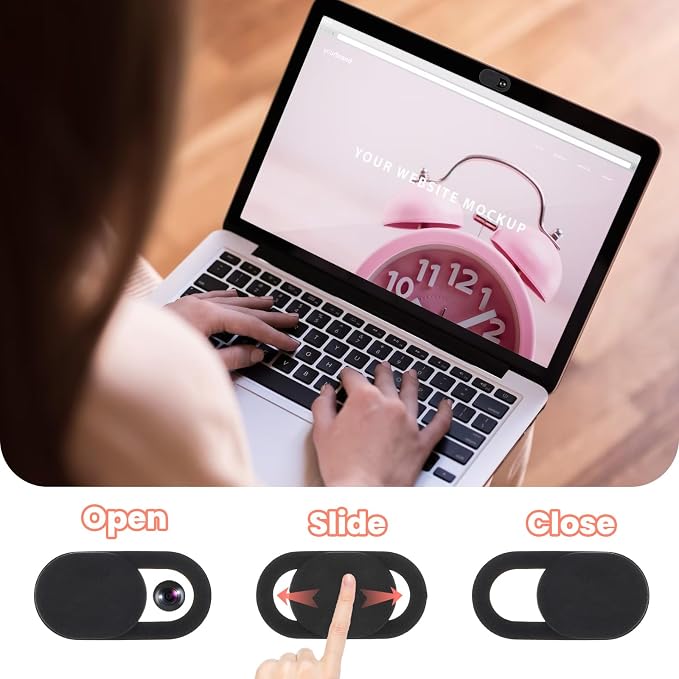 24PCS Camera Cover Slide, Ultra-Thin Phone Camera Cover Plastic Cameras Blocker Slider Webcam Covers for PC Smartphone Cell Phone Laptop Tablet Desktops to Protect Your Privacy and Security