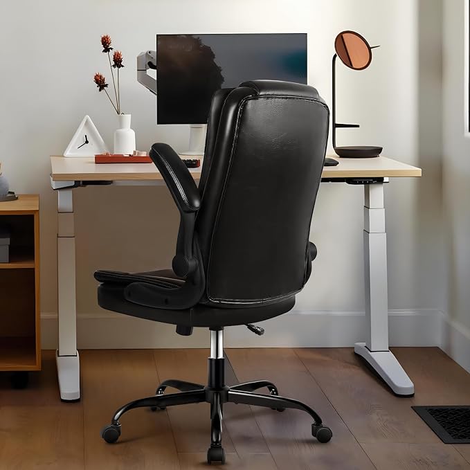 VITESSE Ergonomic Office Chair, Big and Tall Executive Office Chair | Office Chair with Flip-up Armrests,High Back Lumbar Support Home Computer Desk Chair, Heavy and Duty Computer Chair (Black)
