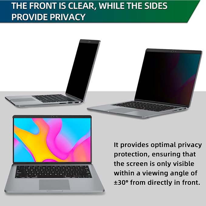 STARY Magnetic Privacy Screen for Macbook Pro 13 Inch (2016-2022, M1, M2) and MacBook Air 13 Inch (2018-2021, M1), Removable Laptop Privacy Anti-Glare Blue Light Filter for Mac Laptop Computer