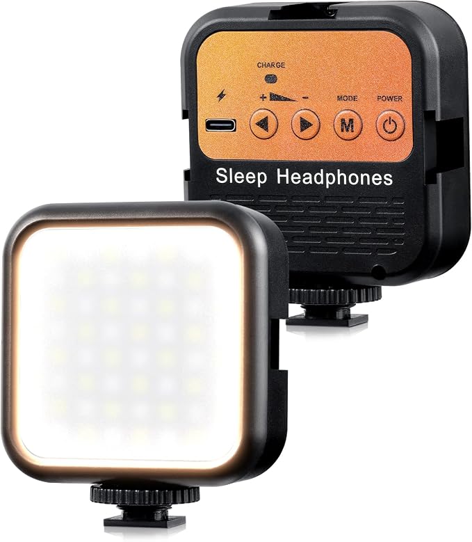 LED Video Light, Video Conference Lighting Kit, 1200mAh Rechargeable Soft Light Panel, 3000K-7000K Dimmable Camera Lights, for DJI OSMO Sony DSLR Canon Camera GoPro Vlogging
