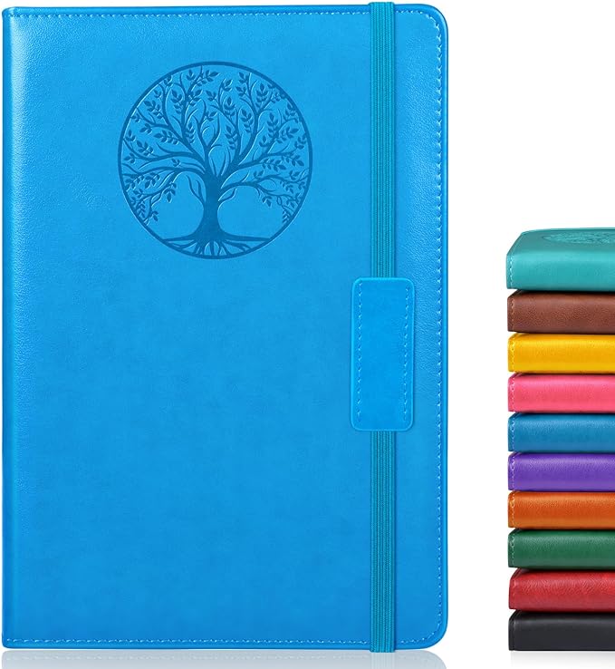 Lined Journal Notebook for Women Men,256 Thick Pages,A5 Hardcover Vintage Leather Journal for Writing,Travel,Business,Work, School,College Ruled Notebooks for Note Taking,Daily Diary 5.7"×8.3"