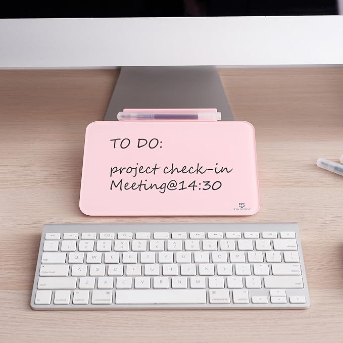 Small Desktop Glass Dry-Erase whiteboard - 8 X 6 Inches × 2
