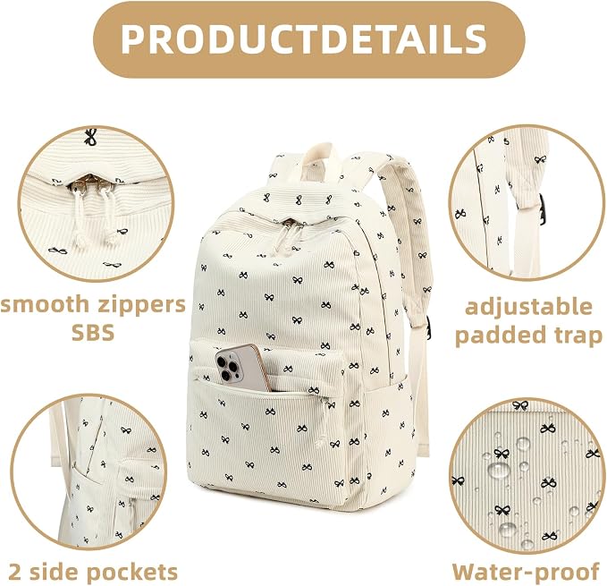 LEDAOU Backpack for Girls School Bag Kids Bookbag Teen Backpack Set Daypack with Lunch Bag and Pencil Case | Kids