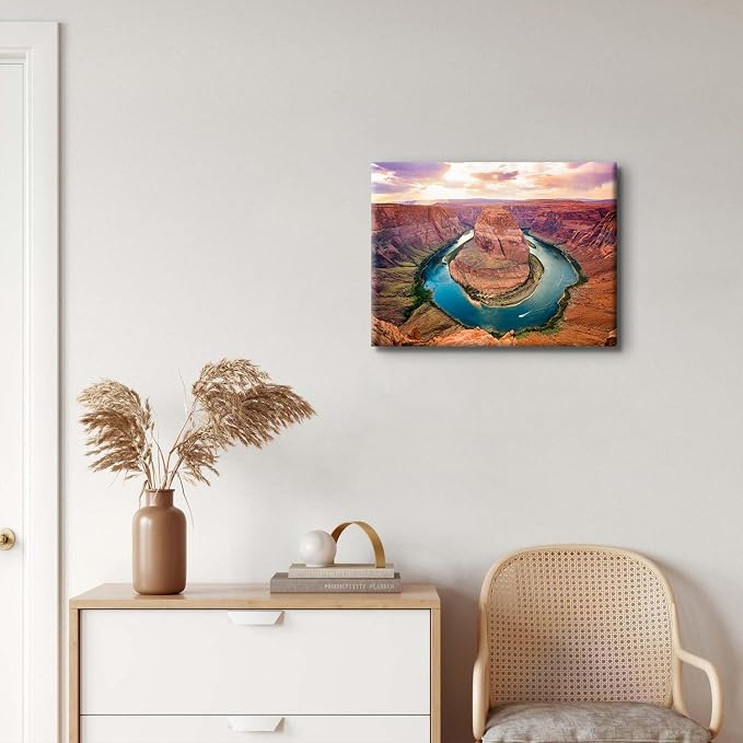 Grand Canyon Arizona Wall Art Nature National Park Horseshoe Bend Landscape Canvas Prints Sunset Picture Wall Decor Colorado Mountain Poster Painting Artwork for Living Room Bedroom Decoration 12x16”