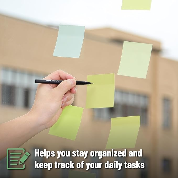 Mr. Pen- Sticky Notes, 3”x3”, 12 Pads, 600 Sheets, Shades of Green Sticky Notes 3x3, Stocky Notes for Bible Journaling