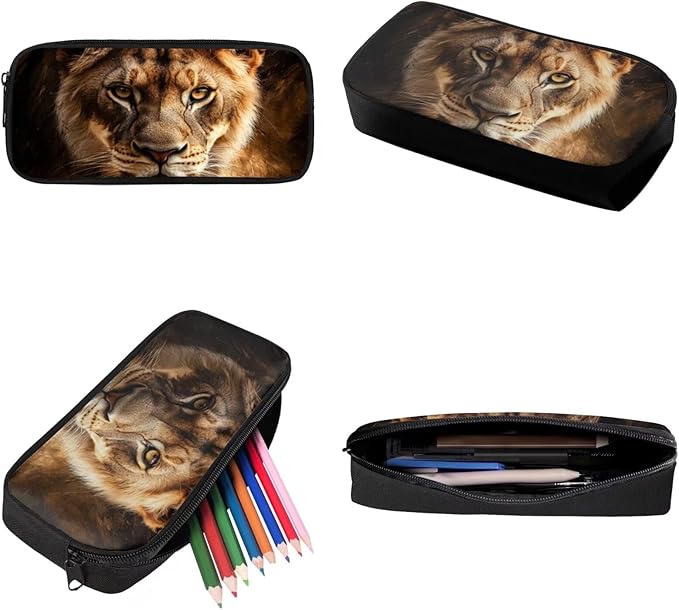 3D Leopard Printed Backpack for Boys 8-12 Cool School Backpack Set with Lunch Box and Pencil Bag Kids Large Capacity Bookbag Set Back to School Supplies