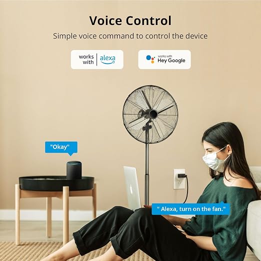 Smart Plug Compatible with Alexa and Google Home, WiFi Smart Outlet Socket Remote Control Timer Function, Only 2.4GHz Network