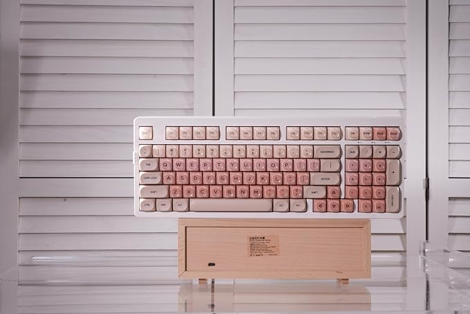 ZORNHER ZH980 Foundation Mechanical Keyboard,95% Pink Creamy Keyboard with Number Pad, Full Size Girly Gaming Keyboard Cute,Jelly MOA Round Profile Keycaps,Creamy Sounding Linear Switches
