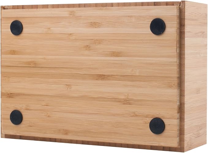 Mobilevision Large Bamboo Drawers (Set of 2) For Monitor Stand & Stackable Storage Solution for office products pens, pencils, scissors, notepads, business cards and more