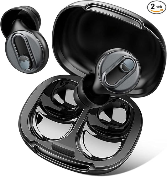Adjustable Ear Plugs-2, 17-35dB Noise Reduction Hearing Protection EarPlugs, Reusable Silicone Earplug for Sleep/Focus/Travel/Concerts, 7 Pairs of XS/S/M/L Single/Double Eartips with Magnetic Case