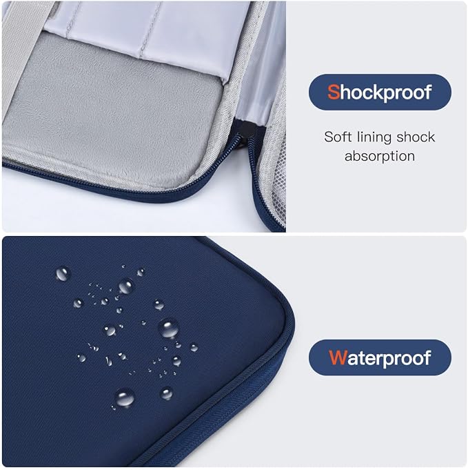 Protective Laptop Sleeve Bag for MacBook Pro 14 inch with M5 M4 M3 M2 M1 Chips Pro Max A3426 A3427 A3434 A3112 A3401 A3185 A2992 A2442 2026-2021, Apple MacBook Carrying Case with Accessory Pocket-Blue