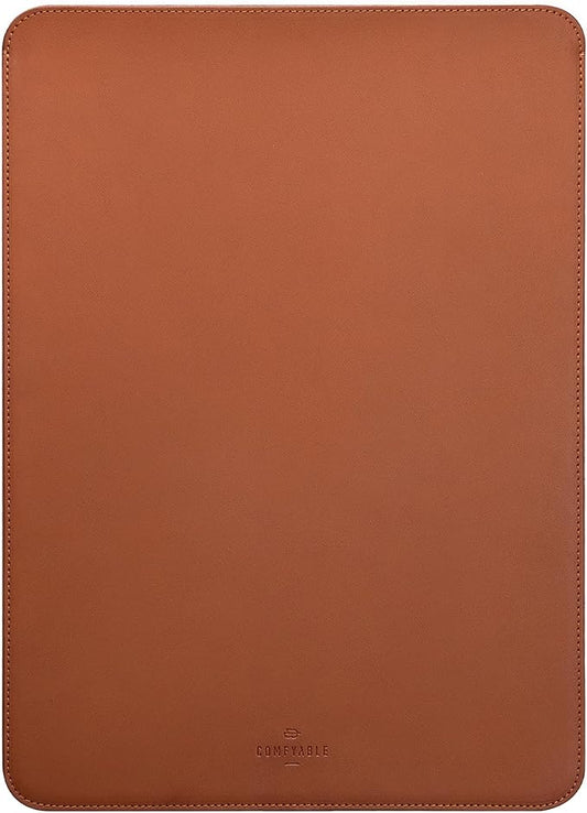 Comfyable Laptop Sleeve 15 Inch Precisely Compatible with MacBook Air 15" M5 M4 M3 M2 2026, Faux Leather Cover Case, Brown