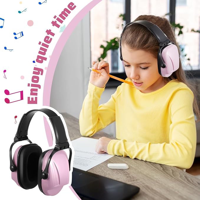 Amylove 12 Pcs Kids Ear Protection Noise Cancelling Headphones Ear Muffs Bulk 27db Adult Noise Reduction Hearing Earmuff(Universal Fit (kids & Adults),Elegant Style)
