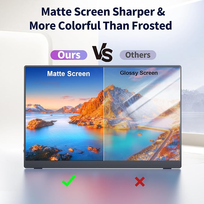 COOLHOOD 18.5 Inch Portable Monitor for Laptop, 1080P FHD 120Hz 125% sRGB USB-C HDMI Travel Monitor for PC、PS4/5 、Xbox, Portable Screen with Smart Cover, VESA Compatible