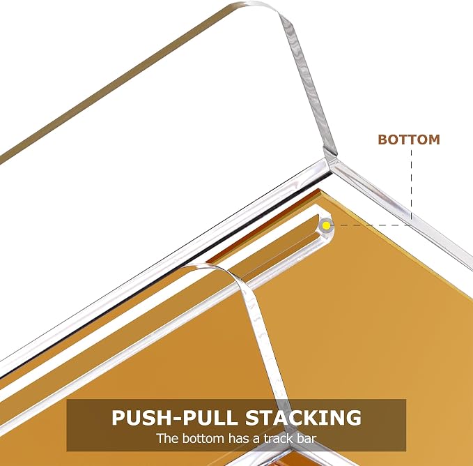 2-Tier Acrylic Stackable Letter Tray Paper Organizer Trays for Desk,Clear | Horizontal File Paper Sorter, Office Supplies Accessories Storage for Letter/A4 Size Folders Documents 12.4inx8.86inx3.46in