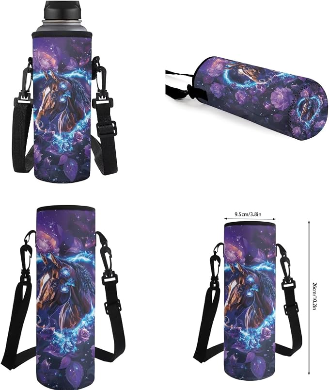Ystardream Brown Horse Backpack With Lunch Box Bookbags for 6Th Grade Girls Elementary School Backpack Set 4 in 1 Kindergarten School Back Pack with Sturdy Pencil Bag for Teens Kids School Sport